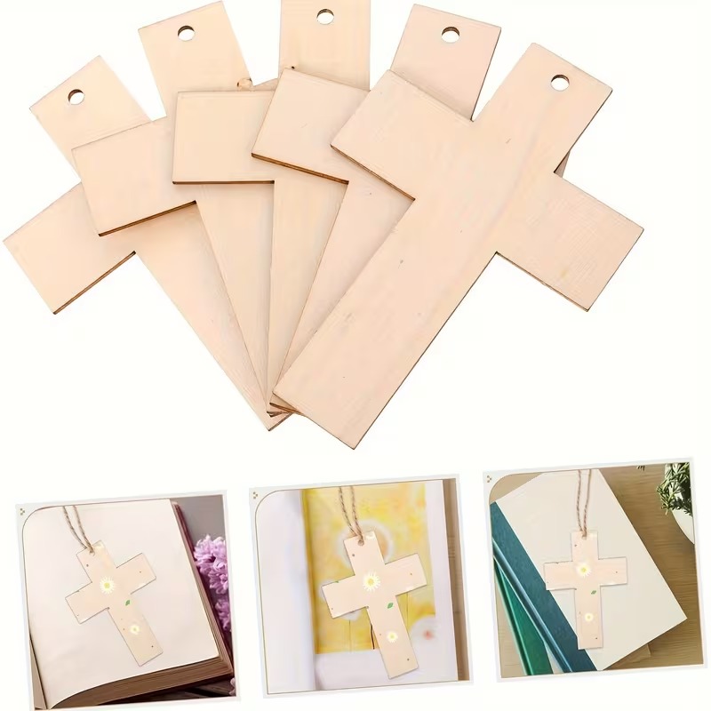 Art Craft Meaning - DIY Craft Kit Natural Wood Crosses