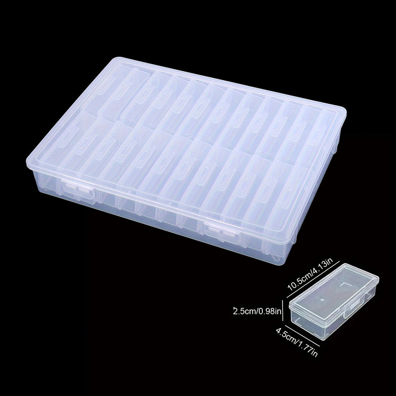 Art Craft Organizer - Transparent Plastic Storage Boxes Compartments, Featuring
