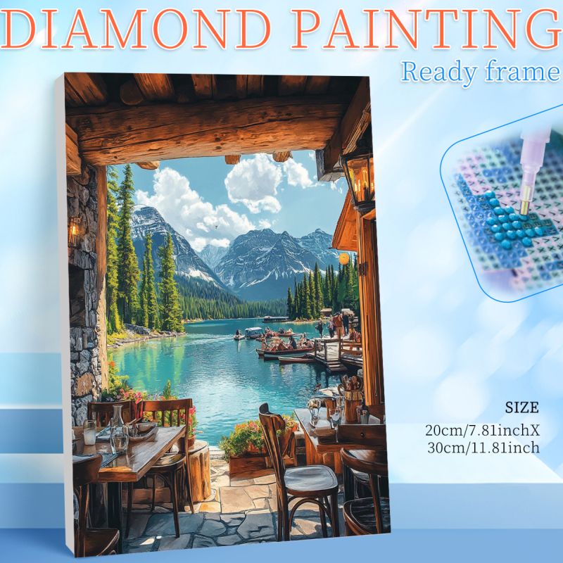 Art Craft Restaurant - RUOPOTY Framed Holiday Restaurant Diamond Painting