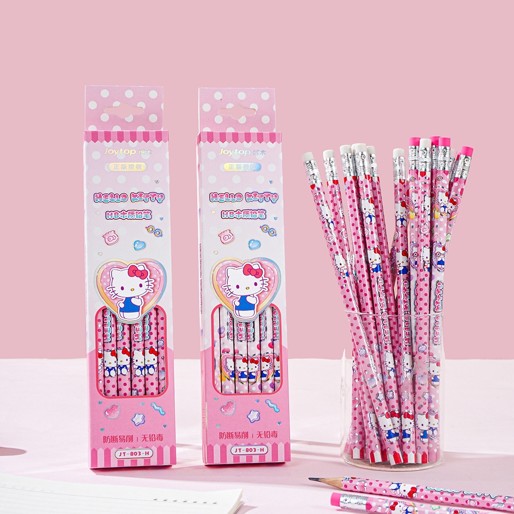 Calligraphy Pen Set - 12Pcs Genuine Sanrio Hello Kitty HB
