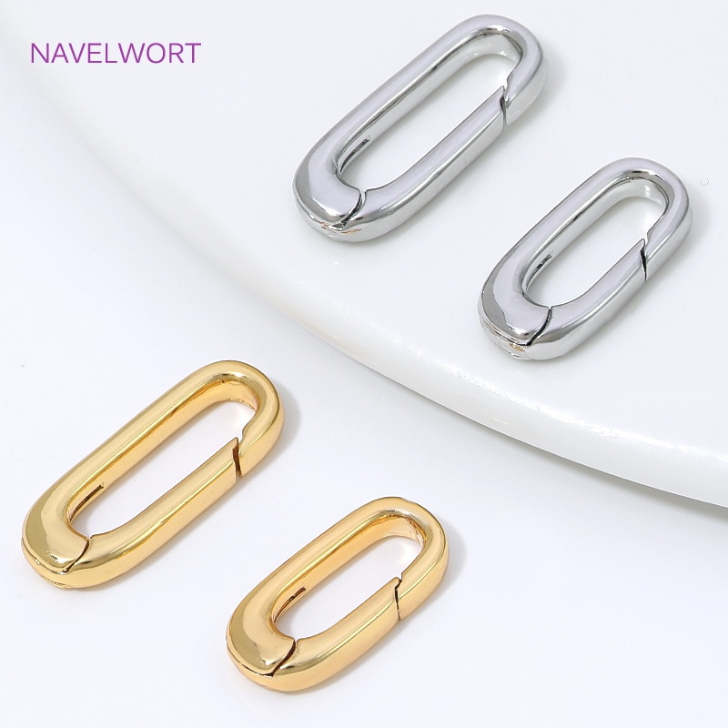 Art Craft Making - 1/2/4Pcs 18K Gold Plated Oval Spring