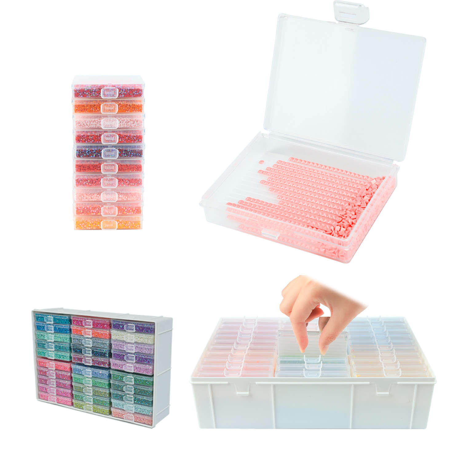 Art Craft Organizer - Diamond Painting Art Trays Set with
