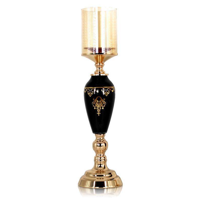 Art Craft Restaurant - Candlestick ornament metal glass cover European