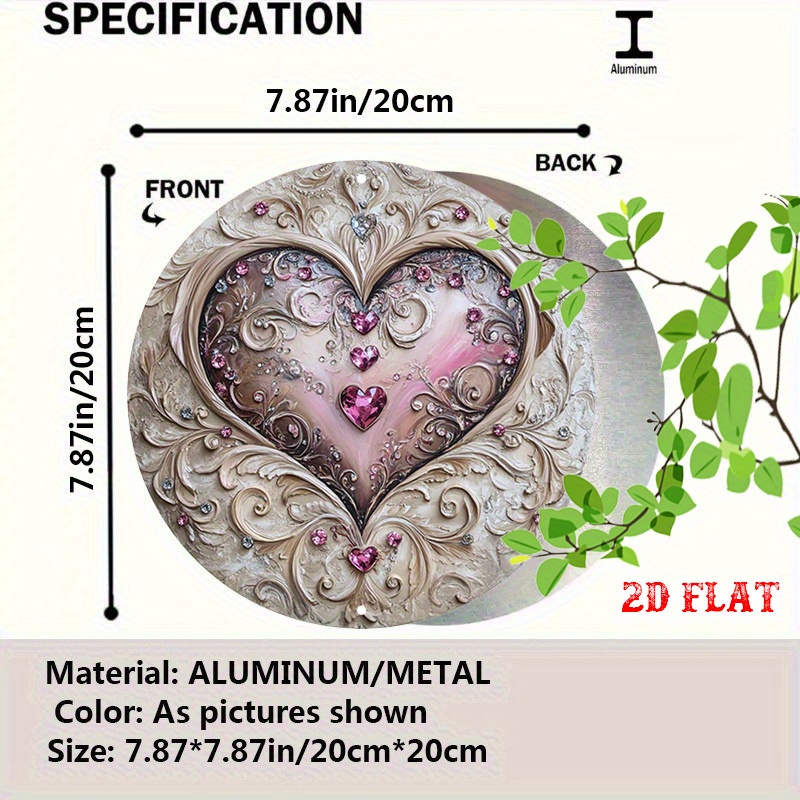 Heart Shaped Iron Wall Art wit - Art Craft Restaurant recension och pris