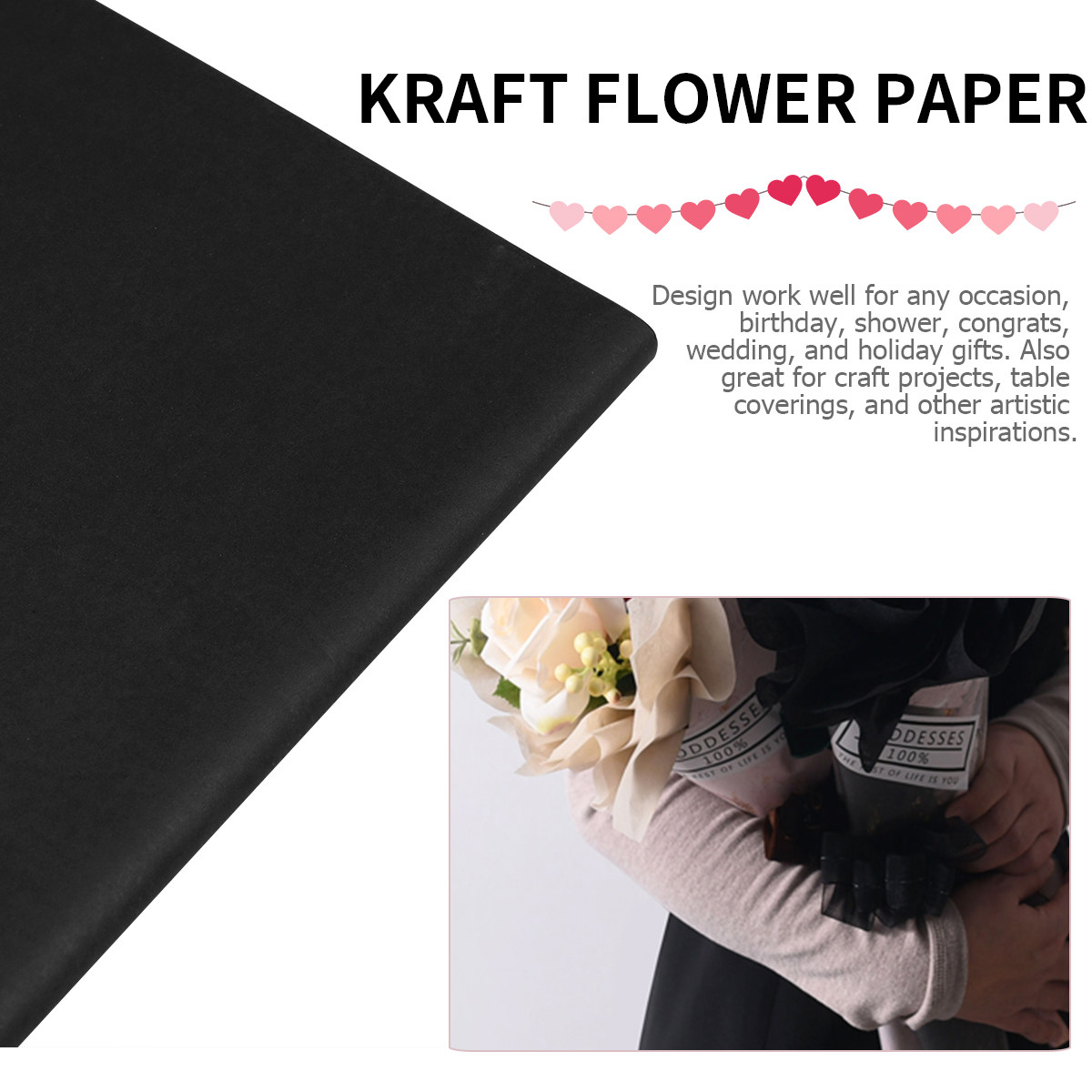 20Pcs Thick Black Kraft Wrappi - Art Craft Book recension och pris