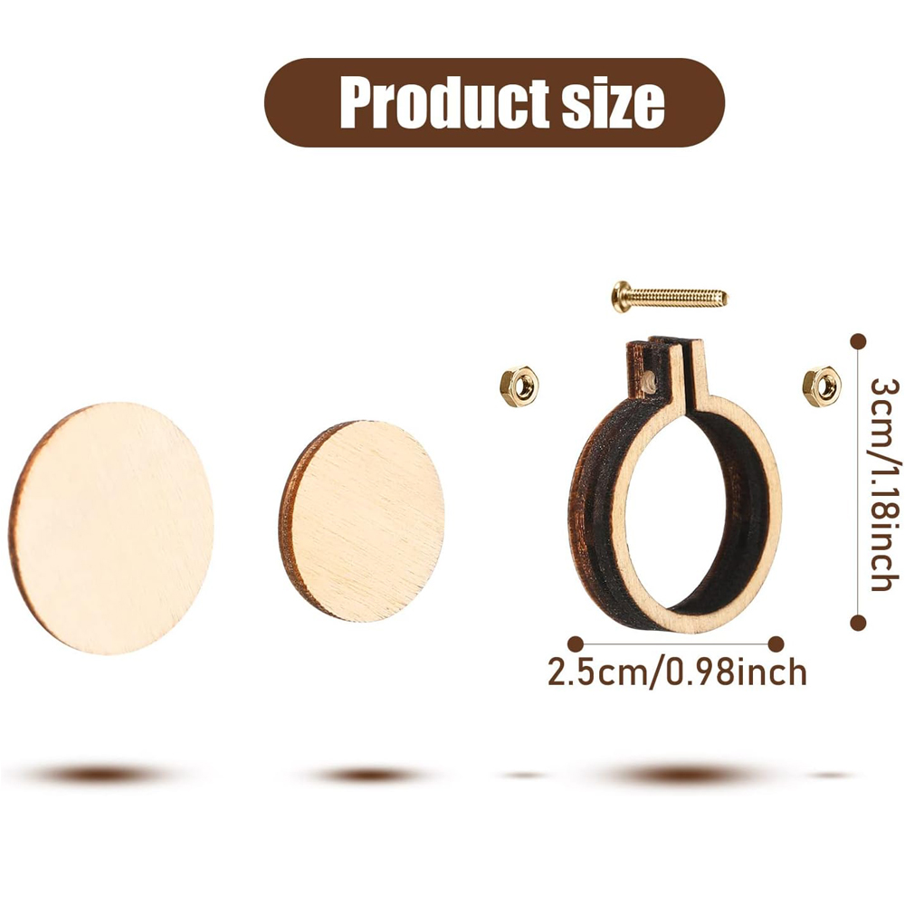 10Pcs/Set Wooden Mini Embroide - Embroidery Hoop Kit recension och pris