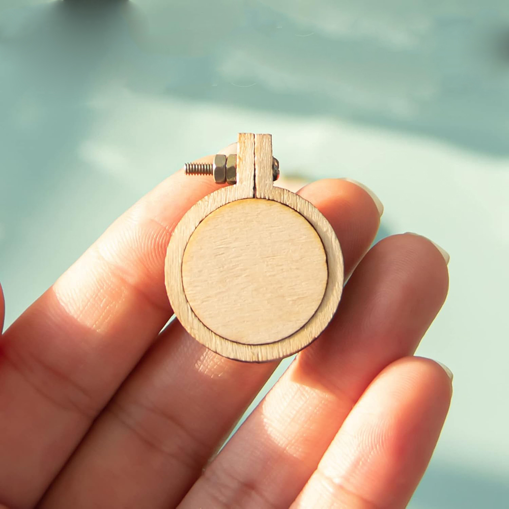 10Pcs/Set Wooden Mini Embroide - Embroidery Hoop Kit recension och pris