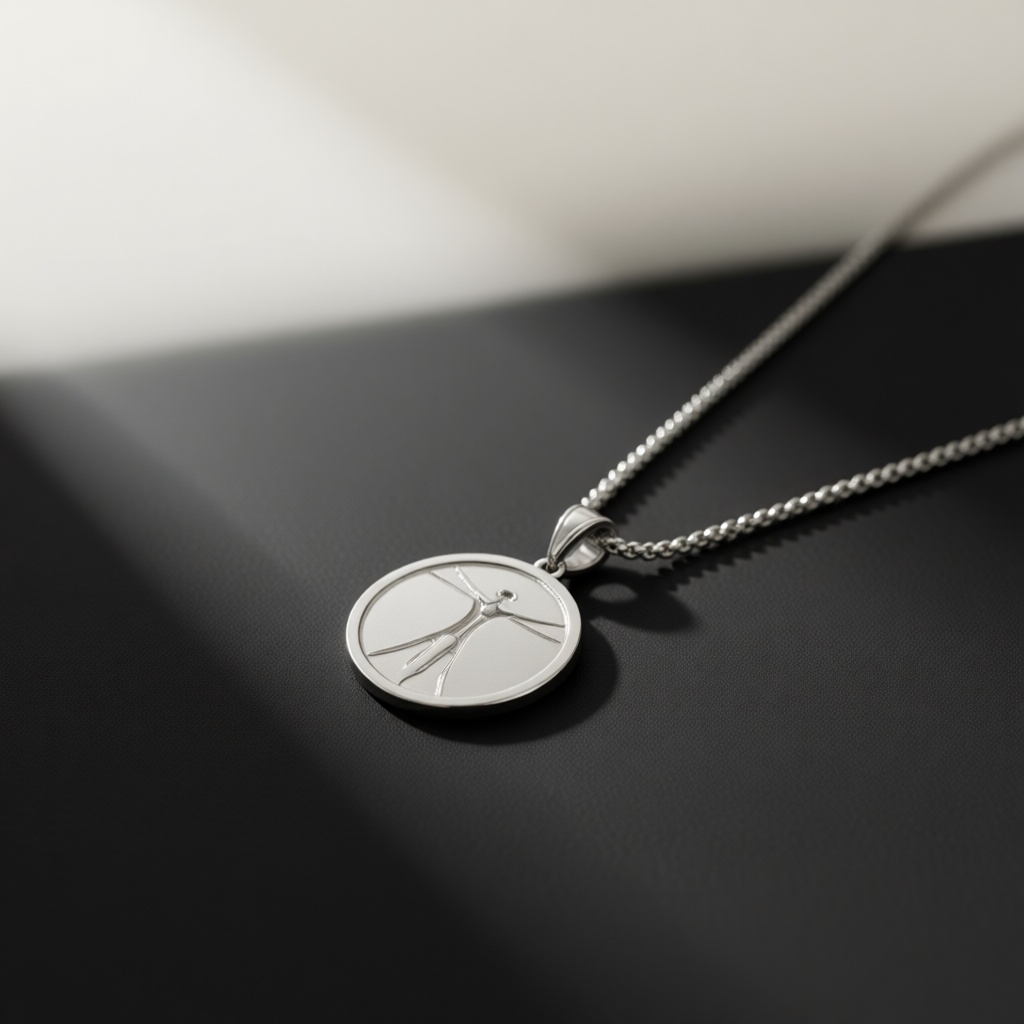 Classic Vitruvian Man Medallio - Art Craft Meaning recension och pris