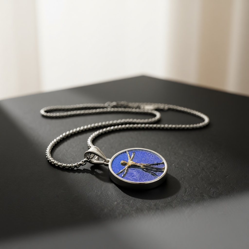 Classic Vitruvian Man Medallio - Art Craft Meaning recension och pris