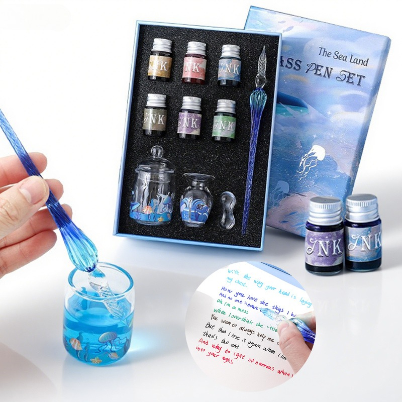 10pcs Dipping Pen Set Ocean Se - Calligraphy Pen Set recension och pris