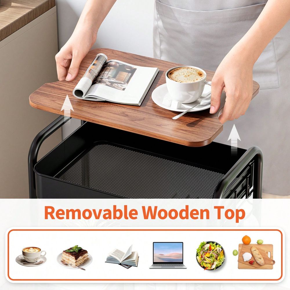 3Tier Rolling Cart, Metal Util - Art Craft Organizer recension och pris