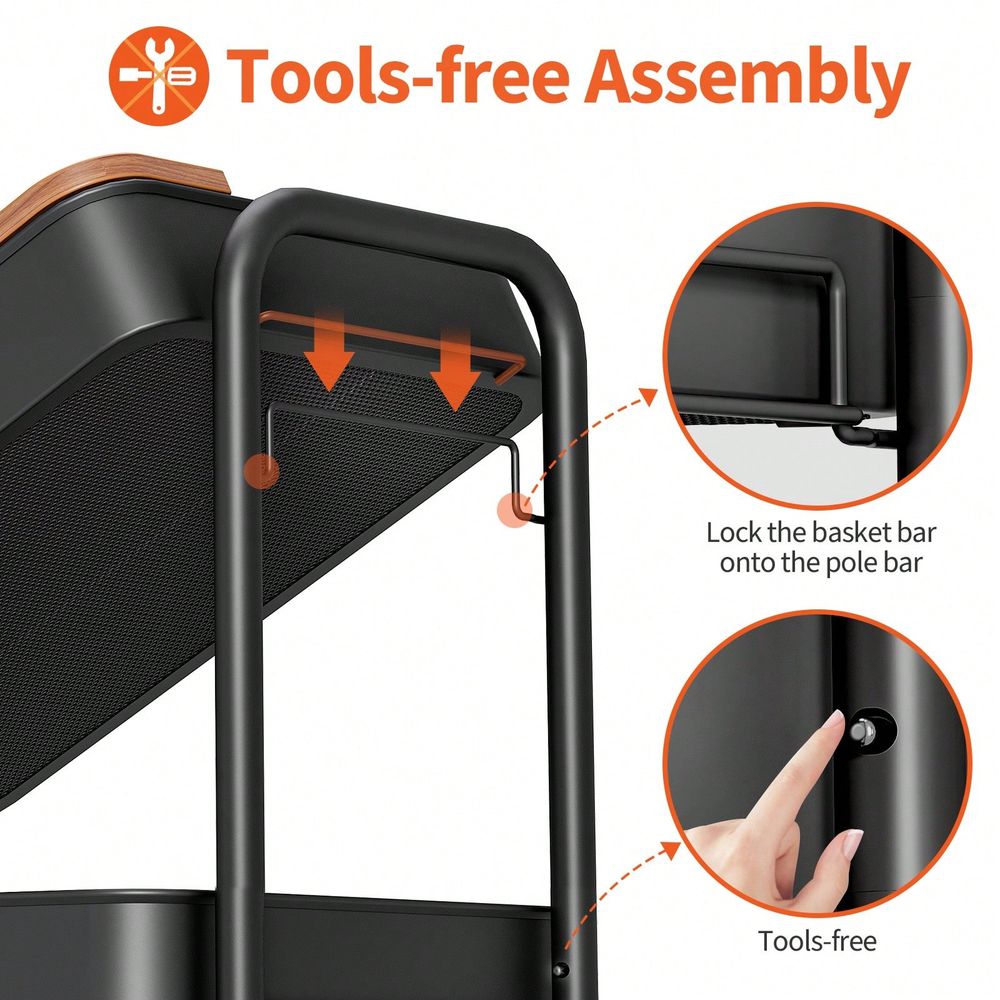 3Tier Rolling Cart, Metal Util - Art Craft Organizer recension och pris