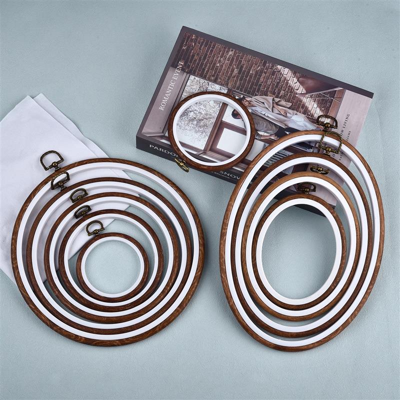 Sewing Tool Round Oval Wooden  - Embroidery Hoop Kit recension och pris