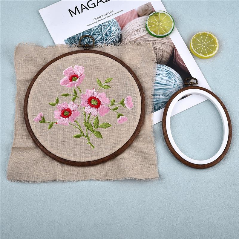 Sewing Tool Round Oval Wooden  - Embroidery Hoop Kit recension och pris