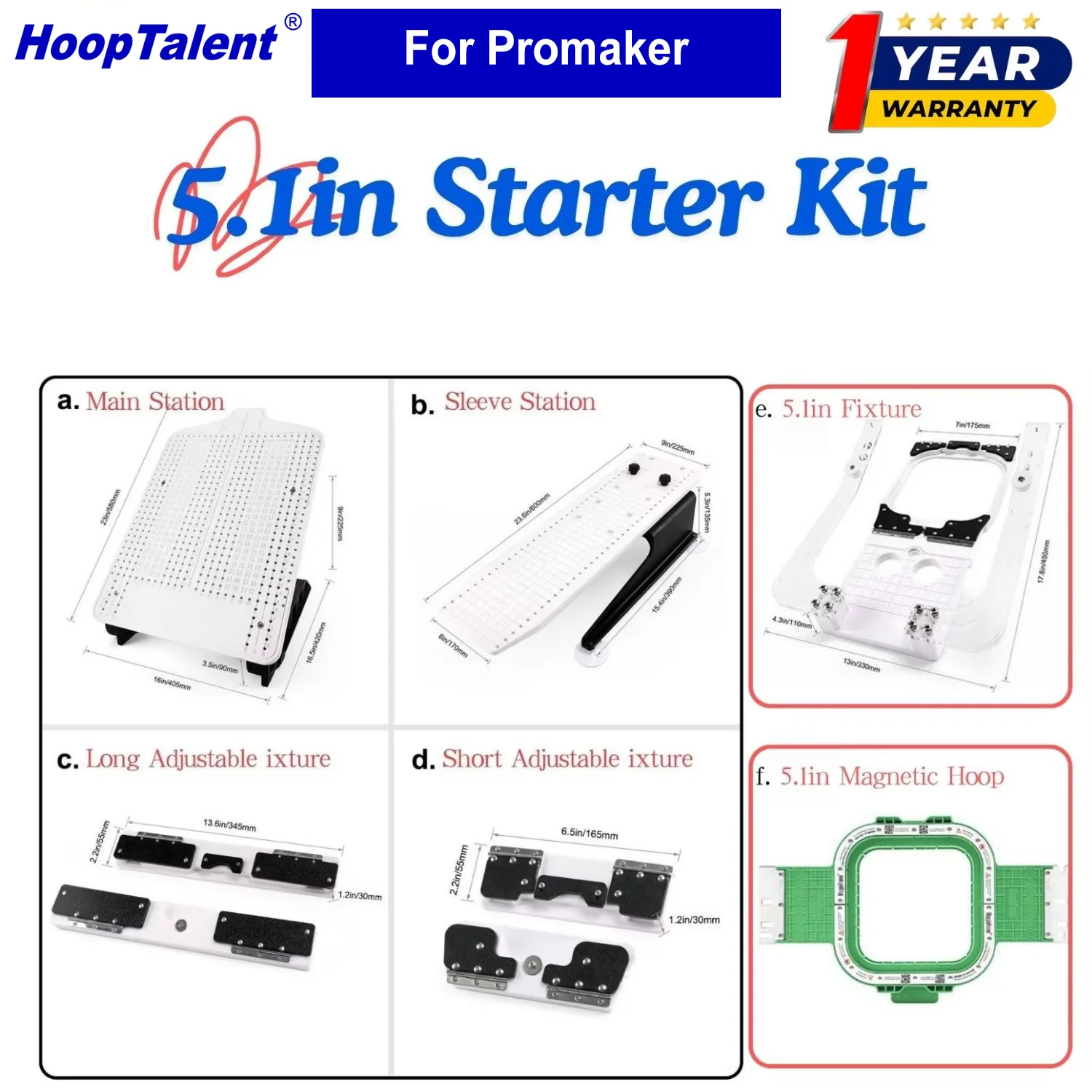 Hooping Station Kit for Promak - Embroidery Hoop Kit recension och pris