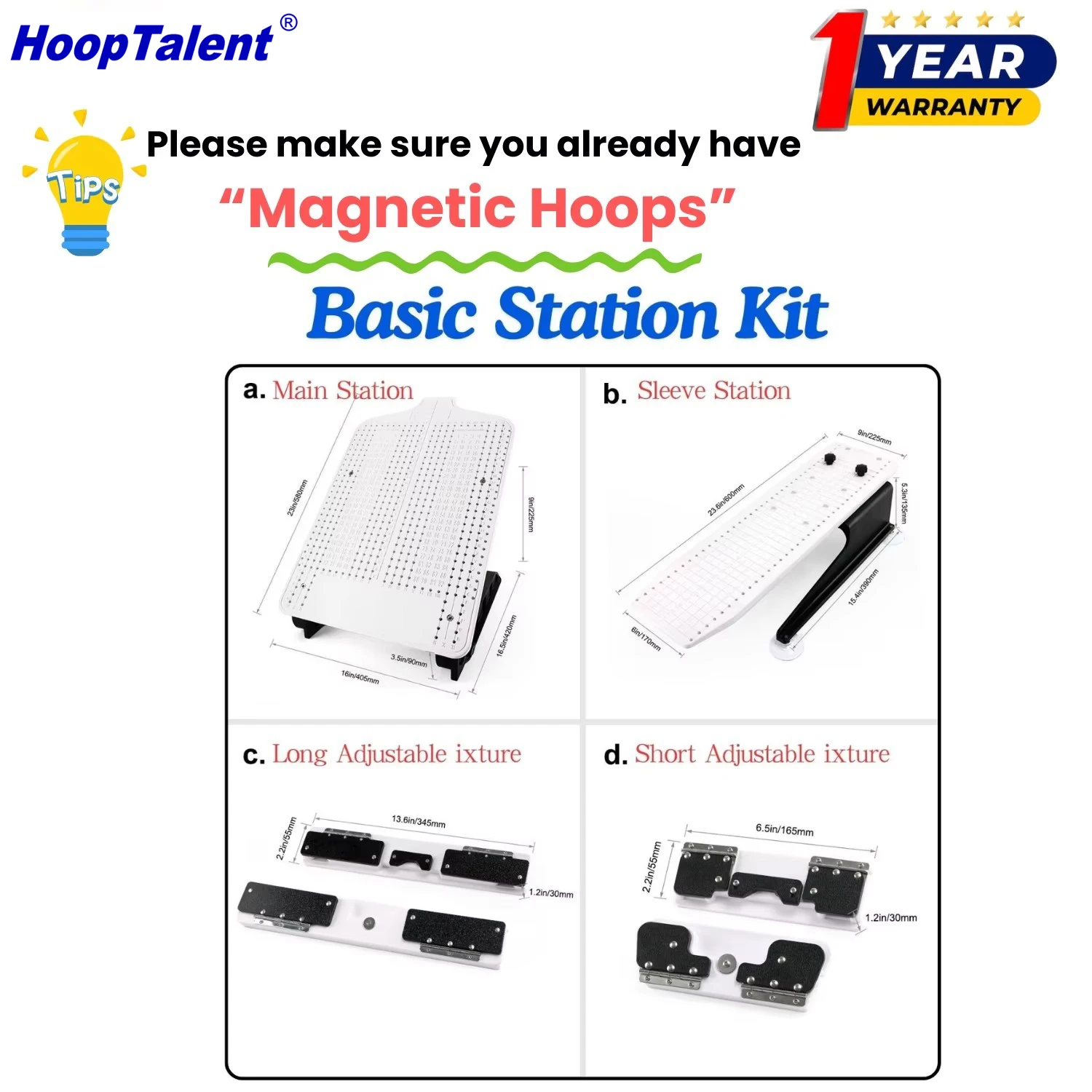 Hooping Station Kit for Promak - Embroidery Hoop Kit recension och pris