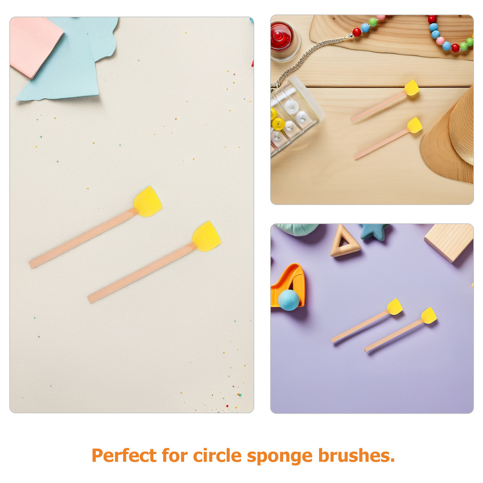 80Pcs Round Sponge Brushes Woo - Art Craft For Preschool recension och pris