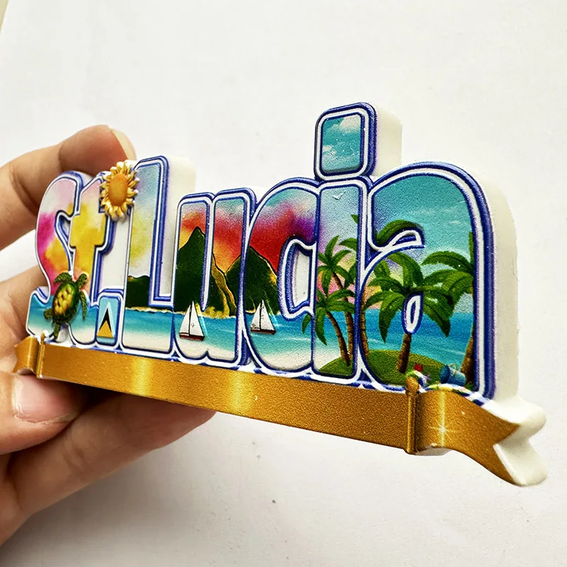 St. Lucia West Indies, Beach 3 - Art Craft Magnet recension och pris