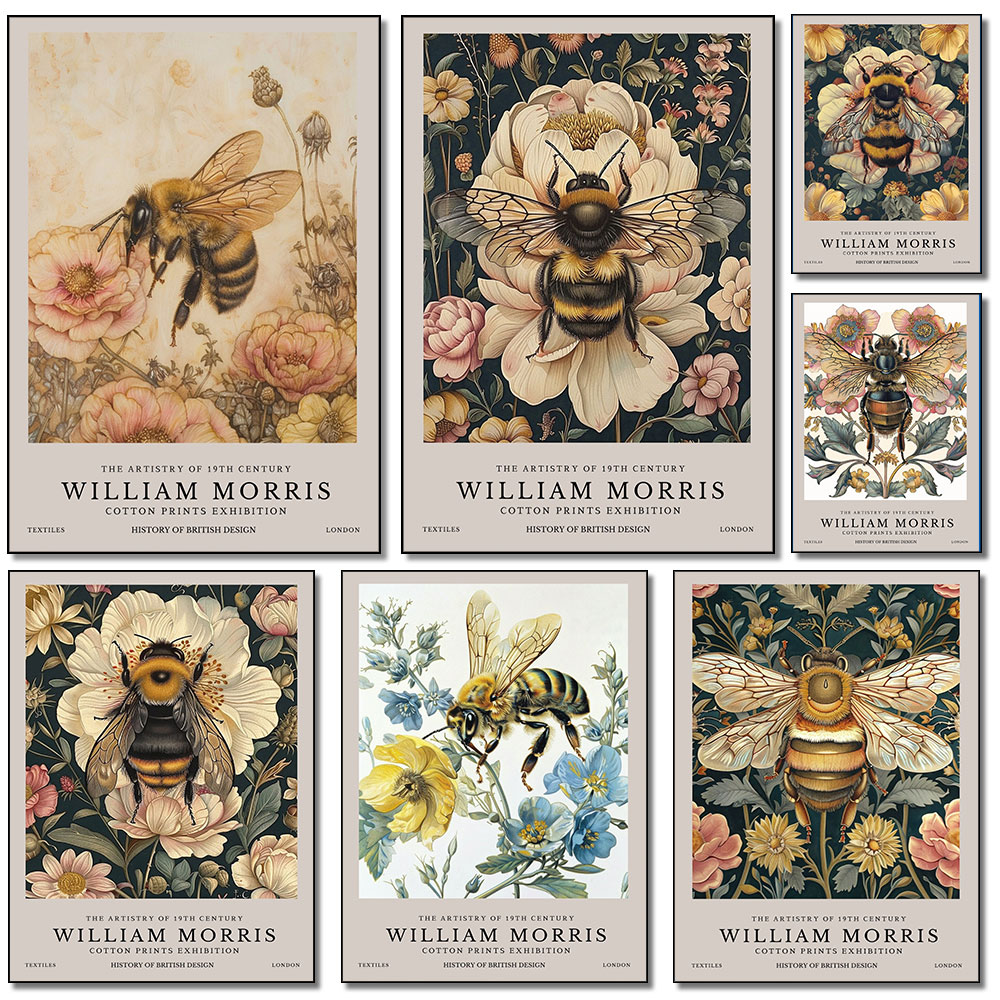 Retro William Morris Bees and  - Art Craft William Morris recension och pris