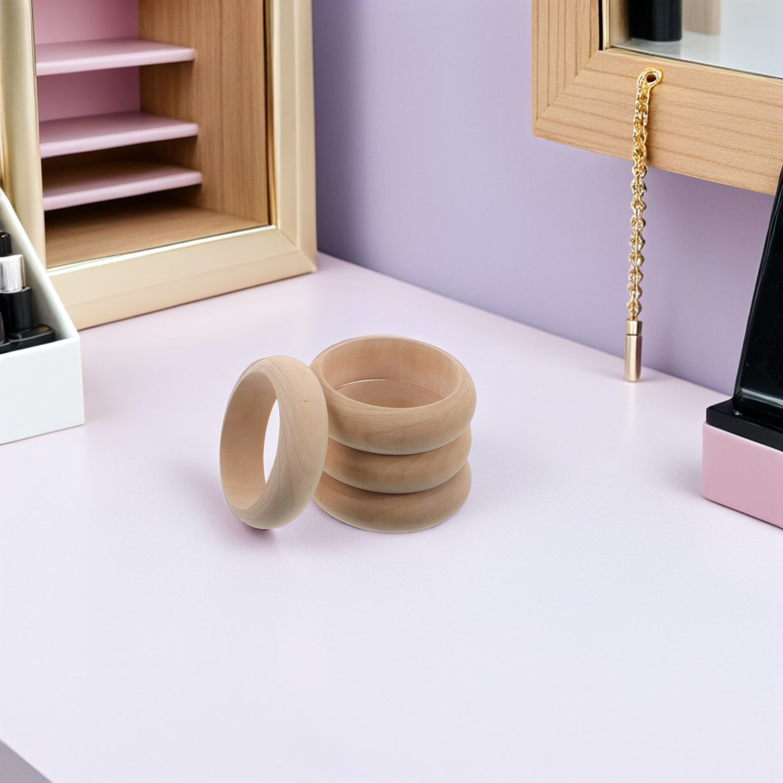 4Pcs Solid Wood Bangle Blanks  - Art Craft Making recension och pris
