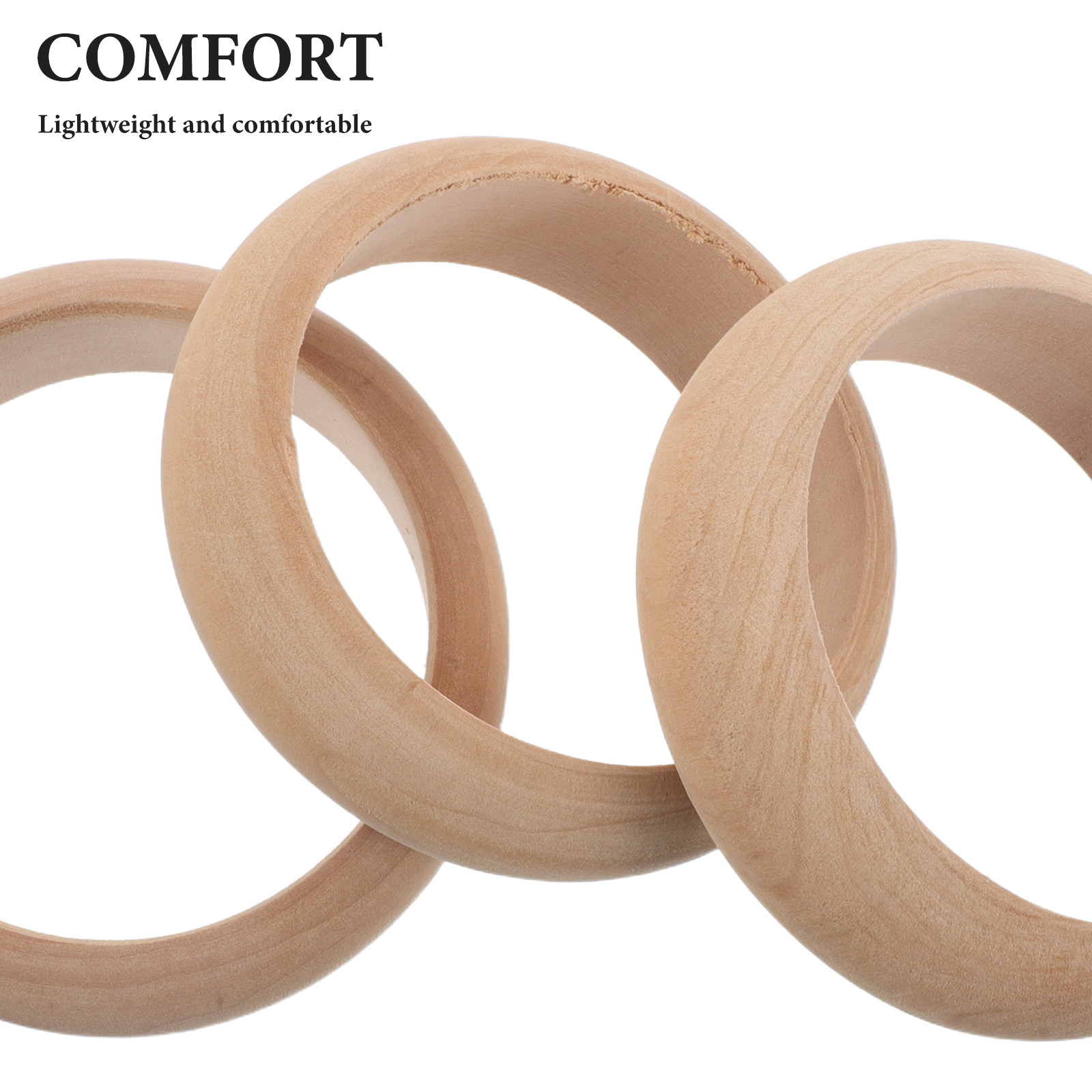 4Pcs Solid Wood Bangle Blanks  - Art Craft Making recension och pris