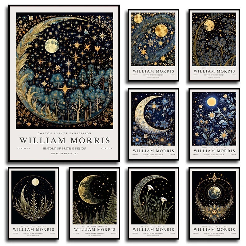 Vintage Moon and Stars William - Art Craft William Morris recension och pris