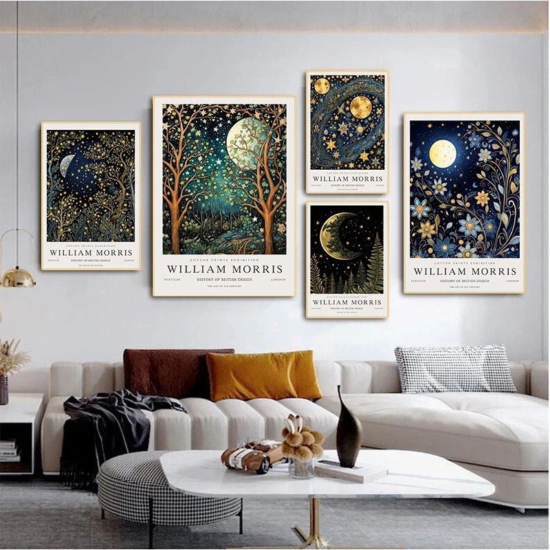 Vintage Moon and Stars William - Art Craft William Morris recension och pris