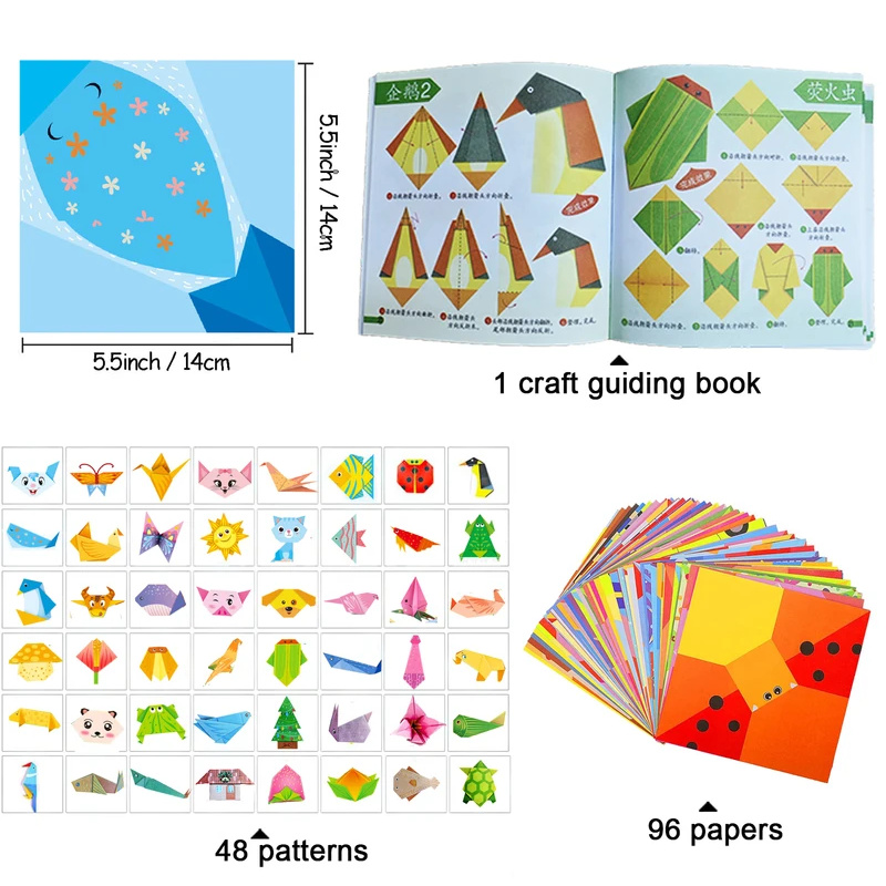 Origami Kit with 30/96 Sheets  - Art Craft Book recension och pris