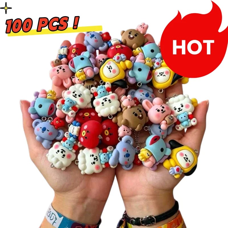 7pcs BT21 Resin Cartoon Charm  - Art Craft Making recension och pris