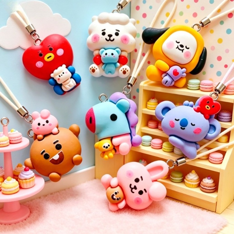 7pcs BT21 Resin Cartoon Charm  - Art Craft Making recension och pris