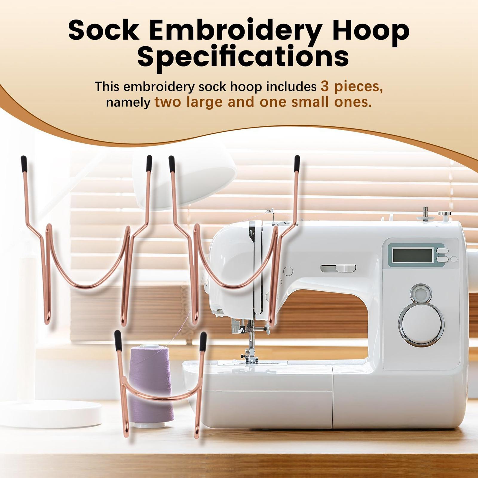 3 Pieces Sock Hoop for Embroid - Embroidery Hoop Kit recension och pris