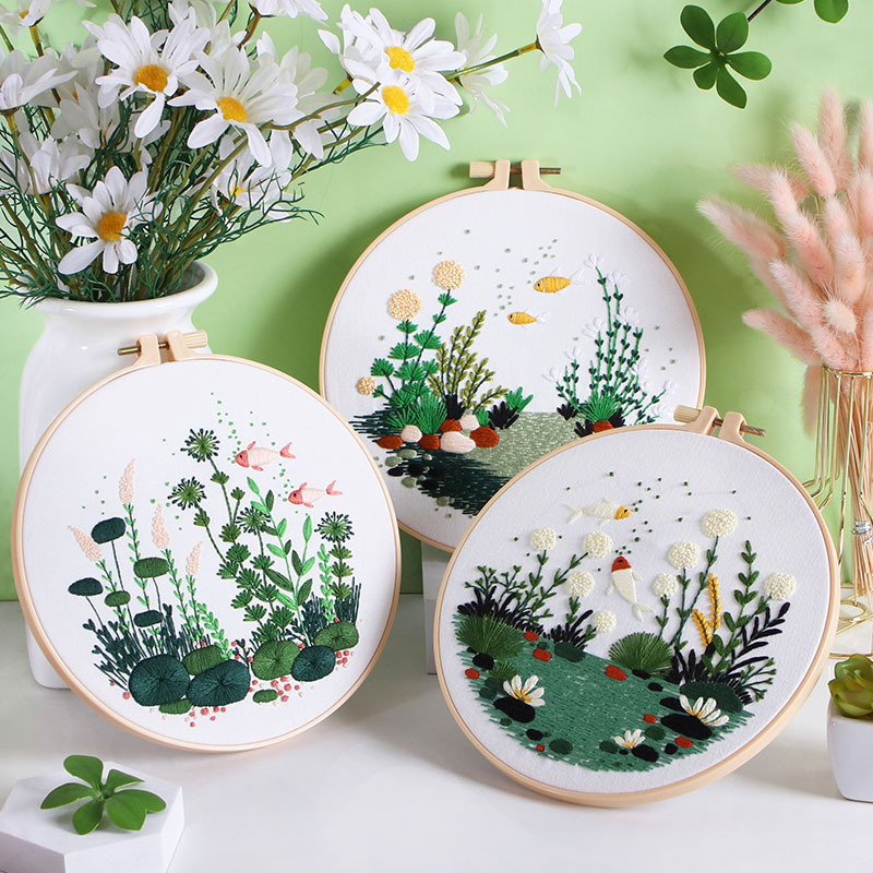 DIY Embroidery Kit Fish Tank P - Embroidery Hoop Kit recension och pris