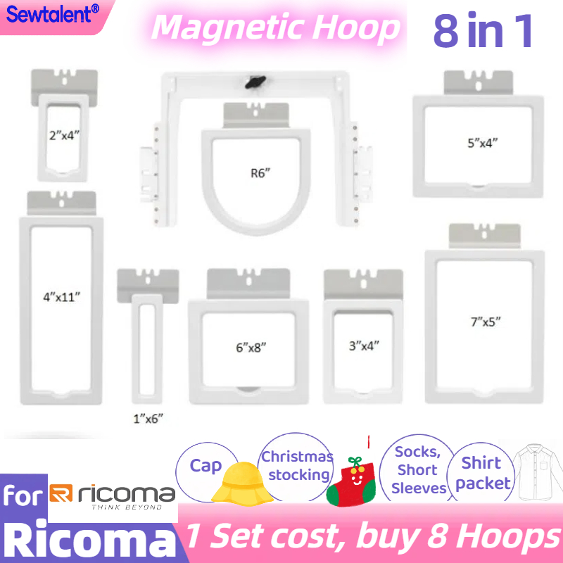 Ricoma Embroidery hoop 8in1 Ma - Embroidery Hoop Kit recension och pris