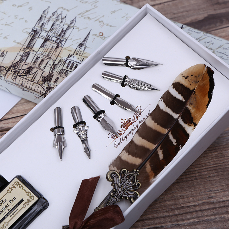 Retro Feather Dip Pen Writing  - Calligraphy Pen Set recension och pris