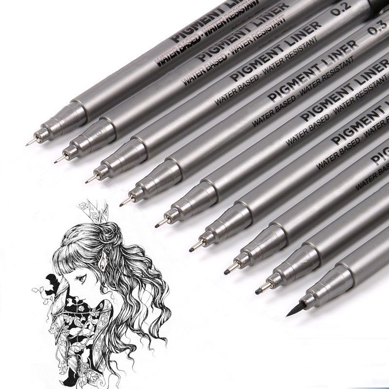 9Pcs/set Pigment Liner Micron  - Calligraphy Pen Set recension och pris