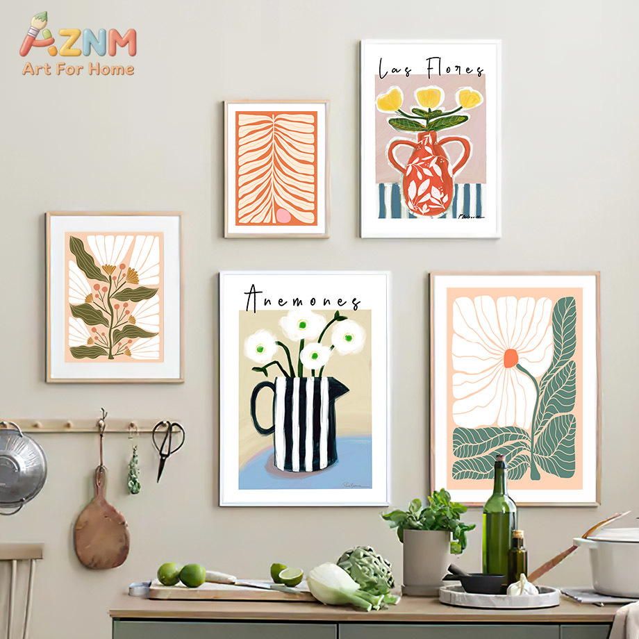AZNM Boho Floral Canvas Wall A - Art Craft Butterfly recension och pris