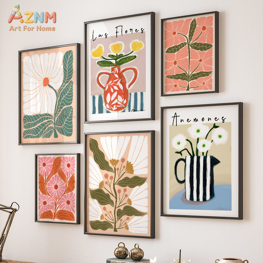 AZNM Boho Floral Canvas Wall A - Art Craft Butterfly recension och pris