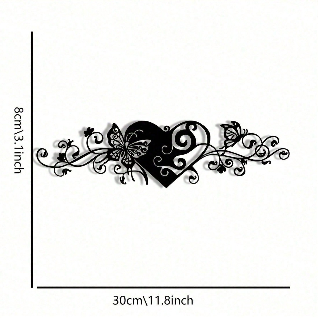 Minimalist 2D Metal Wall Art,  - Art Craft Butterfly recension och pris