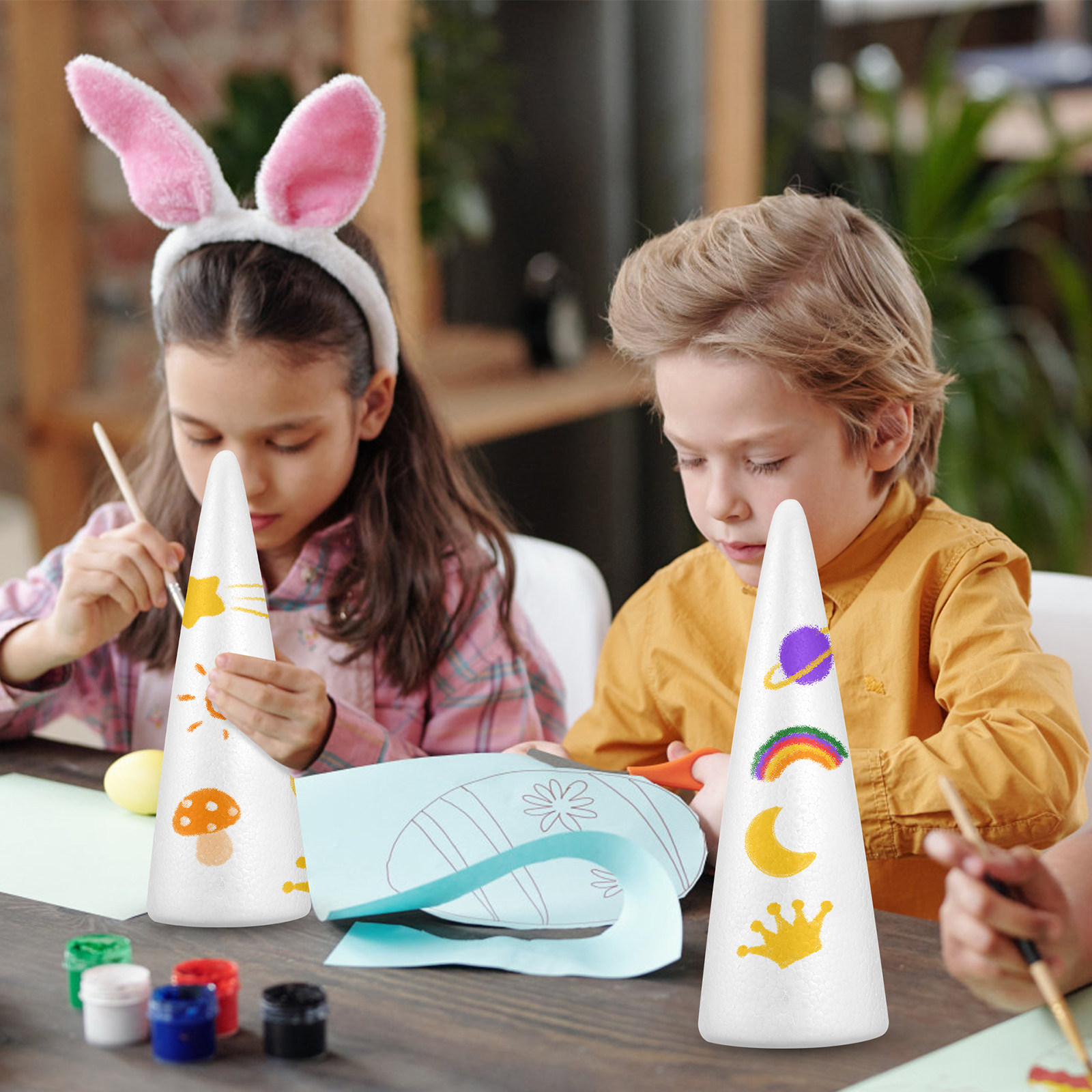 2Pcs Christmas Foam Cones Craf - Art Craft For Preschool recension och pris
