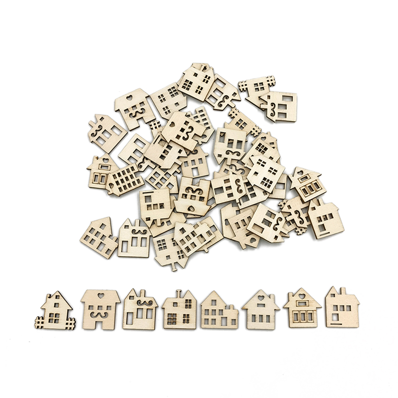 50pcs Unpainted Wood Slices fo - Art Craft For Preschool recension och pris