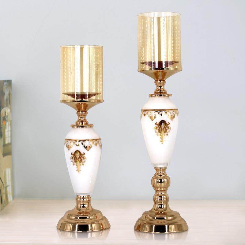 Candlestick ornament metal gla - Art Craft Restaurant recension och pris